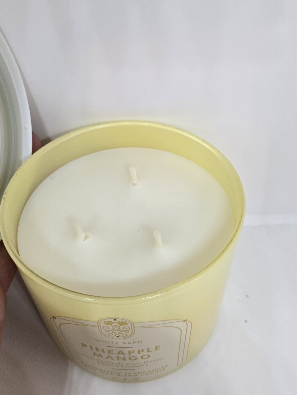 White Barn Pineapple Mango Scented Candle - White & Yellow - Picture 2 of 3